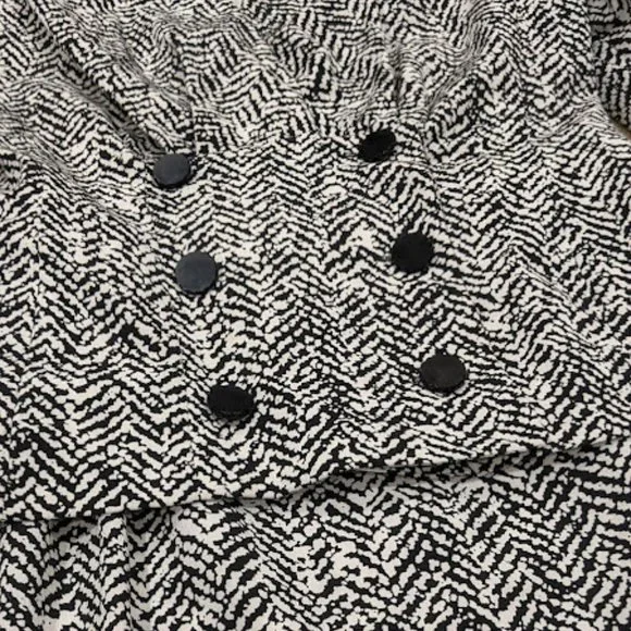Vintage George Simonton Skirt Suit Black & White Patterned - Picture 6 of 10